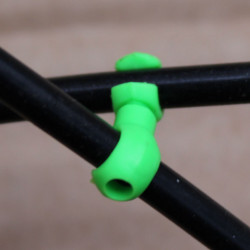S-Clip clema dubla rotativa prins camasa cablu - 4 buc.Set Verde