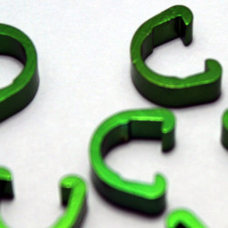 Clema SET CNC aluminiu - Verde 10 buc.