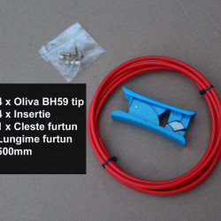 Conducta frana hidraulica 2500mm + accesorii(rosu)
