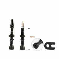 Set Valva tubeless FV 40mm Wake Pro - negru + cheie valva