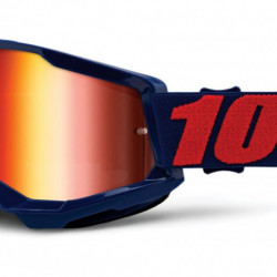 100% Strata 2 Masego Antifog Red Mirror lens - Goggle + sticker