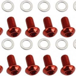 Quaxar Torx set 12buc. - suruburi disc - rosu