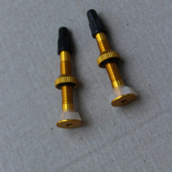Set Valva tubeless FV 40mm Wake - auriu