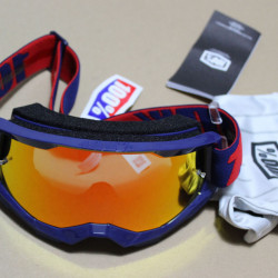 100% Strata 2 Masego Antifog Red Mirror lens - Goggle + sticker