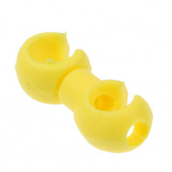 S-Clip clema dubla rotativa prins camasa cablu - 10 buc.Set Galben