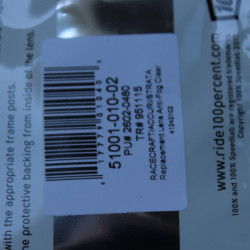 100% Lentila Antifog - Strata, Racecraft, Accuri