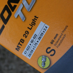 Continental Light Tube 29x1.75-2.50 FV.60mm