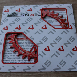Foaie Ovala Snail 34T - narrow wide 1x9,10,11,12 - Rosu 104bcd