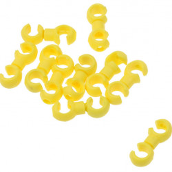 S-Clip clema dubla rotativa prins camasa cablu - 10 buc.Set Galben