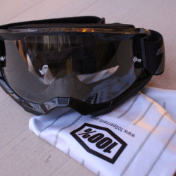 100% Strata 2 Stealth Black - Goggle Clear Lens + sticker