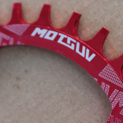 Foaie Ovala Motguv 34T - narrow wide 1x7-12viteza - Rosu 104bcd