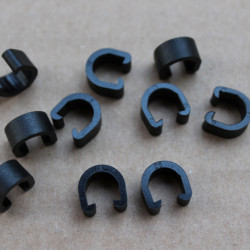 Radon clema C-clip plastic - negru 10 buc.