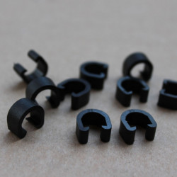 Radon clema C-clip plastic - negru 100 buc.