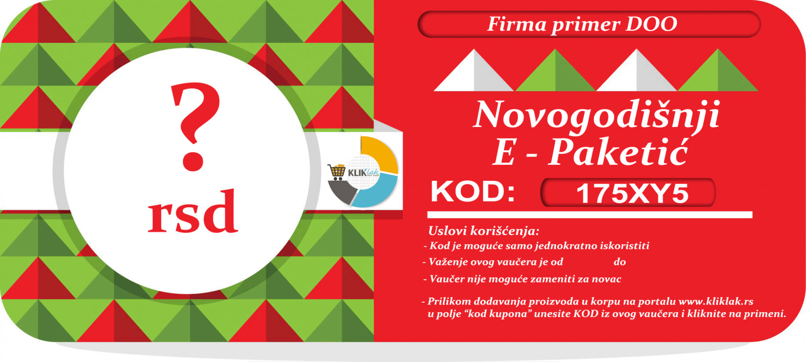 Novogodišnji E-Paketići Vaučeri Novogodišnji E-Paketići Vaučeri