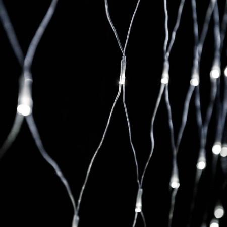Crystaline LED mreža 1 x 2 m, 96 kom, hladno bela, transparentni kabl, unutrašnja upotreba ( KAT 402 )