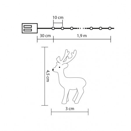 Home lampice za jelku "irvas" sa 20 micro LED dioda ( ML22/WW )