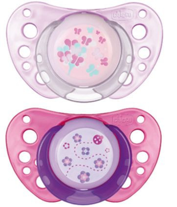 Chicco laža Giotto Physio Air od silikona roze 6-12m 2kom ( 4100034 )