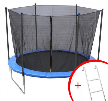 Trambolina 244 cm sa sigurnosnom mrežom + merdevine