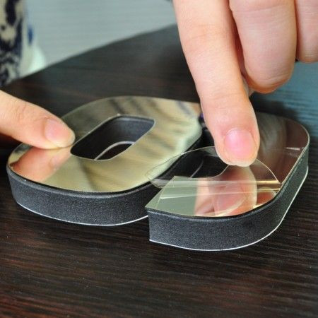 3D Zidni Sat samolepljivi - Crni ( T4341B )