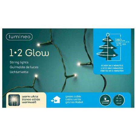 Novogodišnji ukrasi - Led rasveta za jelku 180cm 171L Toplo bela 1-2 Glow ( 49.5461 )