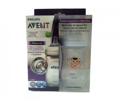 Avent flasica 260ml natural- doctor,chef, fashion icon ( 6647480/70/60 )