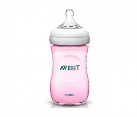 Avent flašica natural 260ml roza 4424 ( SCF694/17 )