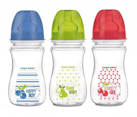 Canpol flašica široki vrat antikolik easy start fruits 240ml ( 35/213 )