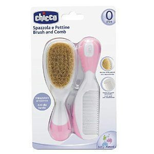 Chicco set češalj i četka od prirodne dlake roze ( A004787 )