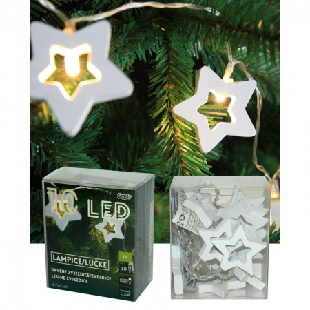 LED drvene zvezde 5,7x5,7 cm, ( 52-585000 )