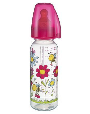 Nip PP flašica Family Girl 250 ml sa kaučukom za mleko 6+ ( A022320 )