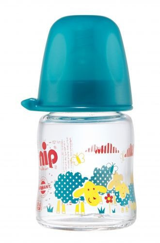 Nip staklena flašica sa širokom otvorom 0m+ 120ml plava ( 0190136 )