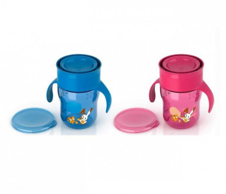 Philips Avent magicna šolja 260ml 12m+ plava roze 6029 ( SCF782/20 )