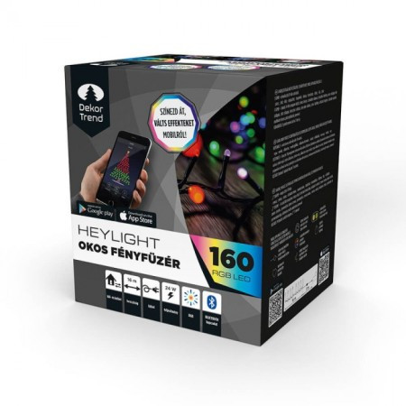 Smartpnone svetlosni niz 160 RGB LED, crni kabl, IP44, BT kontrola ( KBT 160 )
