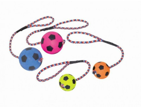 Nobby 79450 Gumena loptica crno beli fudbal sa kanapom 6cm ( NB79450 )