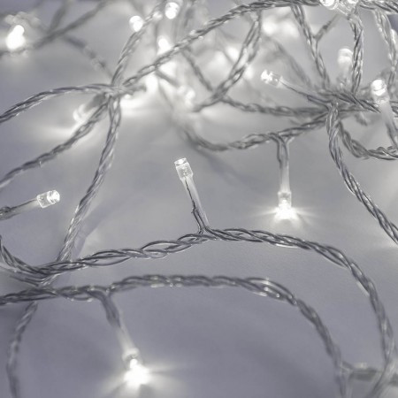 Crystaline LED svetleći niz 5m, 50 kom, hladno bela, transparentni kabl, unutrašnja upotreba ( KAT 052 )