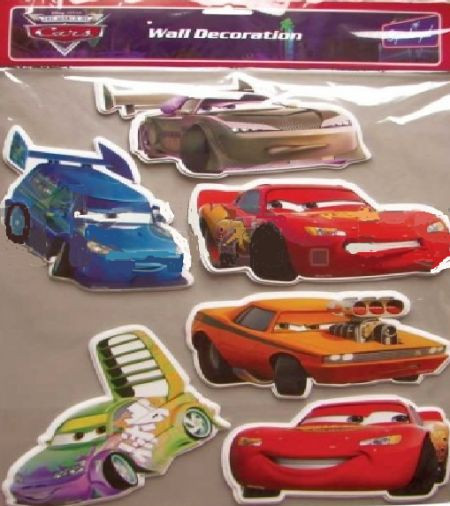 Disney dekoracija za zid Cars set 6 kom ( 7070112 )