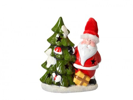 Gifty, novogodšnja dekoracija, Deda Mraz sa jelkom, miks ( 760145 )
