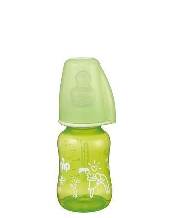 Nip PP flašica Trendy Unisex 125 ml sa silikonskom cuclom za čaj 0-6 ( 7100092 )