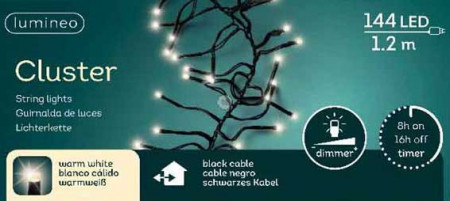 Novogodišnji ukrasi - Rasveta za jelku 1.2 m Toplo bela 144L Lumineo Cluster ( 494676 )