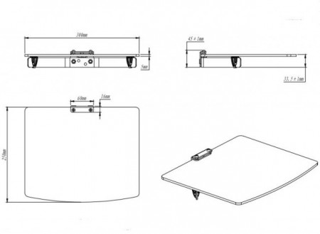Trick zidna polica za risiver/STB/D3 - nosivost 8kg ( NSTB100 )