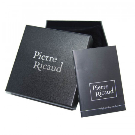 Ženski pierre ricaud quartz paper tirkiz zlatni modni ručni sat sa zlatnim metalnim kaišem ( p22062.111zq )