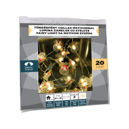 Fairy lights snesko LED lampice 20 kom toplo bela baterije ( KDE 322 )