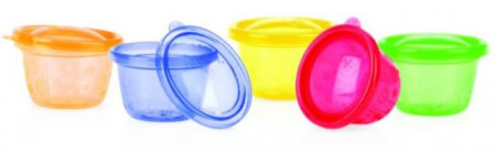 Nuby set činijica sa poklopcem 6 komada 3m+ ( 0280086 )