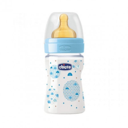 Chicco PP flašica 150 ml , kaučuk , dečaci 0m+ ( 4201227 )
