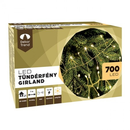 Fairy svetlosni venac, srebrni kabl, 700 led, toplo bela ( KDC 711 )
