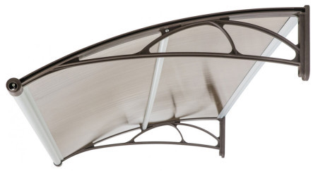 Gutta nadstrešnica za vrata 82x150cm bela baza ploca 6mm bronza ( 994 )