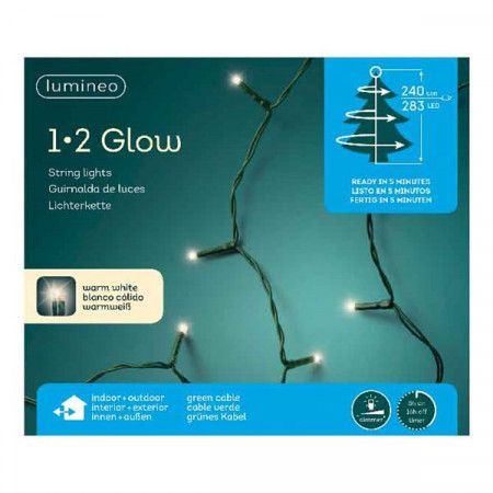 Novogodišnji ukrasi - Led rasveta za jelku 240cm 283L Toplo Bela 1-2 Glow ( 49.5463 )