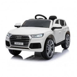 Audi Q5 2019 Licencirani auto na akumulator sa kožnim sedištem i mekim gumama - Beli