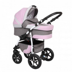 Baby Merc Q9/183 kolica za bebe TRIO SIVO/ROZE ( 41103417 )