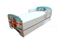 Krevet za decu Blue Motor sa dve fioke 160*80 cm - model 803